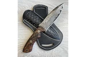 CraftTal. handgeschmiedet Jagdmesser & WalnussHolz Griff - 150 Lagen - Schmiedearbeit - CampingMesser - Damast Stahlmesser - Survival Messer Geschenk für ihn