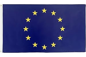FlagScout - Europa Flagge | 90 x 150 cm | Flaggen mit top Qualität, hochwertiger Verarbeitung und kräftigen Farben