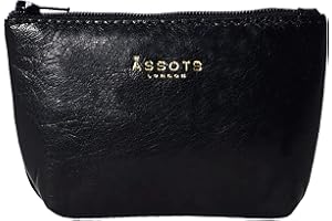 ASSOTS Genuine Soft Real Leather Zip Around Coin Purse for Women Accessory Mini Pouch