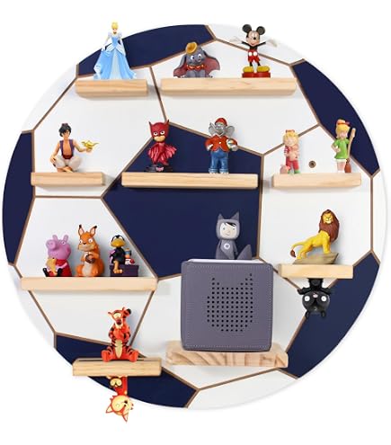 Étagère Rangement Toniebox - Support Bois Pour Figurines Tonies - Avec Aimants - Modèle Atlas