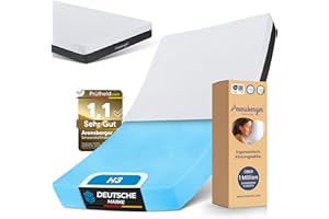 ‎ARENSBERGER Arensberger Matratze SARA 140x200cm Höhe 16cm | NANOCELL® Gel-Schaum | Mittelfest H3 | Premium-Bezug 240g/m² | 60°C waschbar | Kaltschaum-Matratze 140x200 | Note 1,1 | Öko-Tex Zertifiziert
