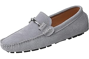 SMajong Uomo Mocassini Pelle Scamosciato Scarpe di Guida Comfort Scarpe Oxford Classico Penny Loafers Moda Pantofole 38-47.5 EU
