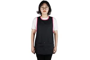 JONATHAN UNIFORM Grembiule da Lavoro 2 Tasche Pulizia Grembiule, Casacca Sanitaria Donna Senza Maniche per Medico Clinica Farmacia Estetista Maestra