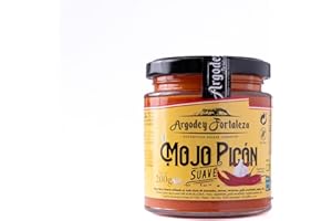 Argodey Fortaleza Mojo Picón Suave 200g - Autentica Salsa Canaria Perfecta y Versatil para Untar con Pan, Tostadas, Arepas, Papas. Sin Conservantes ni Aditivos Artificiales