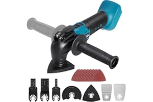 blayram Outil multifonctions oscillants sans fil, Balais Outils Oscillants Multifonction pour Batterie Li-Ion Makitta 18 V, 6 Vitesses réglables, Outil multifonction pour séparer (piles non incluses)