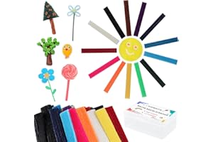 Kinmsito 600 Stück Wachsstäbchen für Kinder, 13 Colors Wachs Bastelstäbchen für Kinder,Wax Craft Sticks mit Aufbewahrungsbox, Klebrige Wachs Garnstäbchen für Handwerk DIY-Kunstzubehör