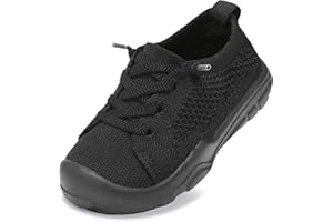 JIASUQI Toddler Shoes Boys Girls Breathable Trainers Kids Barefoot Sneakers Slip on Athletic Shoes