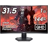 Dell S3222DGM 31.5" QHD (2560x1440) 1800R Monitor Gaming Curvo, 165Hz, VA, 2ms, AMD FreeSync Premium, 99% sRGB, DisplayPort, 