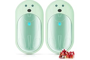 Lepwings Elektryczny ogrzewacz do rąk, 2 szt. 3000 mAh, ogrzewacz kieszonkowy, wielokrotnego użytku, z 3 trybami, utrzymujące się ciepło przez 20 godzin, przenośny, ładowany przez USB, ogrzewacz dłoni