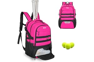 Goloni Tennis Bag Backpack 2 Rackets with Ventilated Shoe Compartment,Suitable for Pickleball,Basketball, Badminton, Soccer