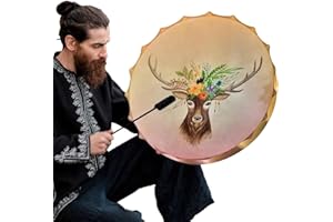 GIMOCOOL Shaman Drum | Elk Drum for Spiritual Music, Reflection and Meditation, Home Decor