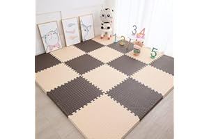 Antrect Foam Play Mat Soft Foam Mats For Kids 18PCS 30x30x1,2cm Waterproof Baby Play Mat Multi Colour Puzzle Play Mats Interlocking Floor Tiles Non-slip Play Mats For Floor Thick Exercise Mats