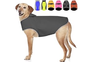 YFbrite Waterproof Dog Coat - Lightweight Pet Raincoat | Adjustable Warm Jacket | Dog Cloth for All Breeds Sizes (Gray, X-Large)
