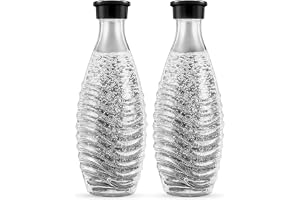 Sodastream - 2x 0,7L Crystal Glaskaraff, Diskmaskinssäker, Serveringskaraff