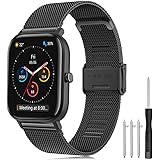 Cinturino per Amazfit GTS, 20mm Cinturino in Acciaio Inossidabile in Metallo Cinturino per Amazfit GTR 42mm/Amazfit GTS/GTS 4