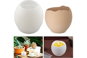 Tuxuzal Bougeoir en silicone - Œufs de Pâques - Bougies chauffe-plat - Moule en silicone - Pot de fleurs - Moule en silicone - Moule pour bougies chauffe-plat - Boîte de rangement MJ311