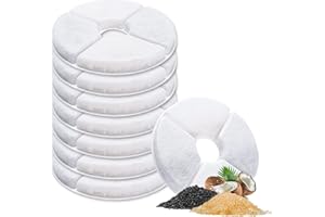 MyfatBOSS Cat Water Fountain Filters for Catit, 8 Pack Cat Fountain Filters for Catit 3L Flower Fountain, Pet Fountain Replacement Filter