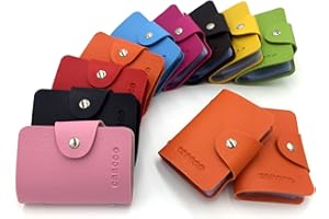 AirZyx Porte Carte Femme Homme Porte Carte de Credit Femme Homme 24 Fentes (Orange)