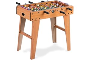 Teorema Giocattoli. calcio balilla in Legno, biliardino da casa con 2 palline e segnapunti, tavolo calciobalilla per adulti e bambini, altezza 62 cm, istruzioni in italiano