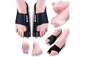 4GEAR SPORTLIFE 4G Bunion Corrector Kit- 8pcs - Bunion Night Splints, Bunion Sleeves, Toe Separators & User Guide – Day & Night Bunion Pain Relief for Men & Women