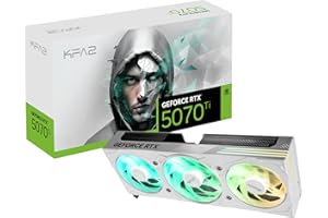 ‎KFA2 KFA2 GeForce RTX™ 5070 Ti 1-Click OC, Xtreme Tuner App Control, 16GB, GDDR7, 256-Bit, DP 2.1b*3/HDMI 2.1b/DLSS 4/Gaming Grafikkarte (RTX 50 Series, White, EX Gamer)