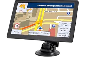 LOVPOI Navigationsgerät für Auto, LKW PKW Navi 9 Zoll GPS Navigation Testsieger 2024 Navigationssystem Auto mit Europa UK 52 Karte Kostenloses Upgrade POI Sprachführung Blitzerwarnung Fahrspurassistent