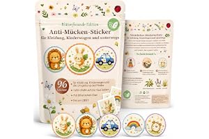 96 st Citronella Stickers för Kläder - Barnvagn och Föremål, Doftstickers med Eteriska Oljor, DEET-fri, för Barn och Vuxna, Camping Resa Trädgård Utomhus