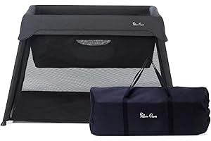 Silver Cross - Slumber 3-in-1 Travel Cot - Travel Cot/Crib - Baby Travel - Compact Travel System - Carbon