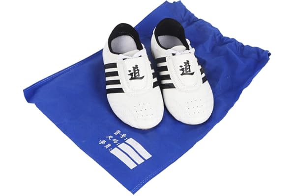 Chaussures Taekwondo Sports Chaussures Arts Martiaux Antidérapant Léger Respirantes Comfortable pour Adultes - Noir et Blanc