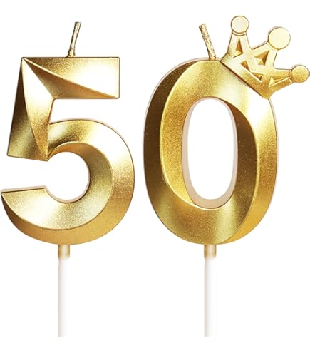 BBTO 50e Bougies D'anniversaire Bougies De Gâteau Numéro