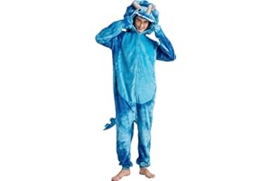 Loiahoer Unisex Disfraz de Triceratops Pijama,Disfraces de Carnaval y Halloween,Novedad Dinosaurio Pijama de Mameluco para Adultos Mujer Hombres