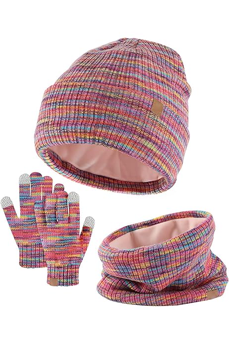 Set Invernale Bambini 3 In 1 - Cappello, Sciarpa E Guanti A Maglia Con Pon-Pon - Foto 5