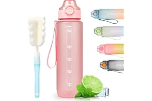 SENPPLE HASAGEI Gourde Sport 1l Bouteille d'eau de 1 Litre Avec Couvercle de Fermeture et Anti-fuite,Plastique Gourde Reutilisable pour Sport,L'école,Le Cyclisme,L'extérieur,Le Fitness et Le burea