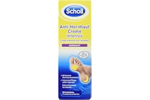 ‎DR. SCHOLL'S Scholl Anti-Hornhaut Creme Intensiv Fußpflege 60ml - Wirksame Fußcreme gegen harte Haut und zur tiefen Hornhautentfernung, weiche Füße in 7 Tagen, Hornhautentferner Fußcreme, Wirksame Fußpflege