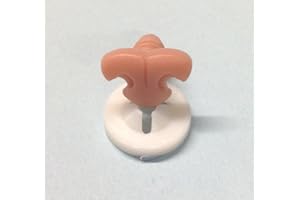 celloexpress Light Brown Cat/Feline Nose 10mm x 7mm Plastic Backs - Teddy Bear & Soft Toy Making Detailed Nose - Pack of 1