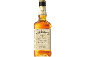 Jack Daniel's Tennessee Honey – Whiskey al Miele, Liquore Originale Americano, Gusto Morbido e Aromatico, Aroma con Note di Caramello e Vaniglia, 35% Vol., Bottiglia in Vetro da 70 cl