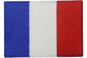 EMBTAO Drapeau de la France Français Emblème national Brodé à Repasser ou à Coudre Patch