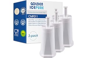 NSF & IAPMO Certified Water Filters for Coffee Machines Replacement for SES008WHT0NEU1 BES008 ClaroSwiss Water Filter 3 Pieces from GOLDEN ICEPURE