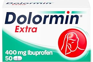 ‎DOLORMIN Dolormin Extra – Schnelle Hilfe bei Schmerzen – wie Kopf-, Zahn- und Regelschmerzen – mit Ibuprofen-Lysin – 50 Stück