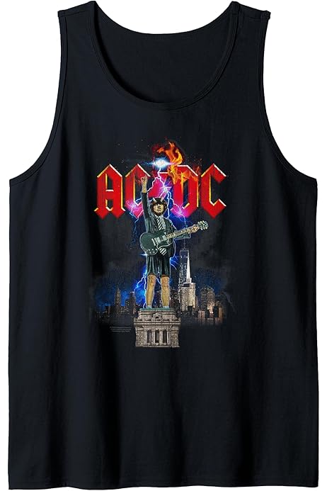 Acdc Camisetas Mujer Camiseta Sin Mangas AC/DC Tie Dye Oficial
