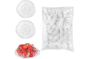 MOXAMO Funda protectora de alimentos,Gorra de Ducha impermeables,para cubierta de malla vegetal,Tapa de plástico para alimentos para Alimentos Impermeables para la protección de la frescura Vegetal,100PCS