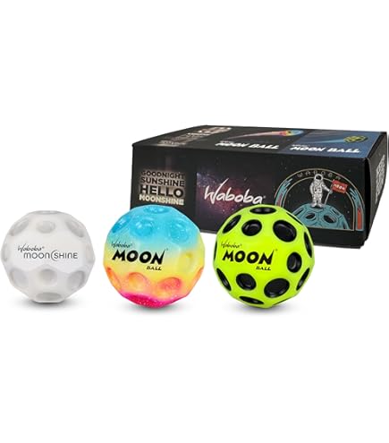 Waboba Moon Ball – Balle Hyper Rebondissante Avec Effet Pop, Mousse Légère, Pour Jeux Actifs Intérieur/extérieur