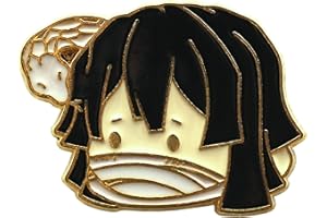 Amasukami Anime Postacie Kisatsutai odznaka Hashira Iguro Obanai odznaka, small, Metal, No Gemstone