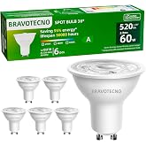 bravotecno GU10 LED Bulb, Energy Class A, Neutral White 4000K 2.9W 520LM, GU10 Spotlight 36&deg; Equivalent to 60W, Non-Dimmable,