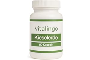 ‎VITALINGO Kieselerde Kapseln - Hochdosiert - Inhalt 90 Kapseln à 350mg (250mg Kieselerde und 100mg Kapselhülle)