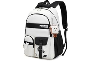 Amythe Plecak szkolny dla dziewcząt – plecak dla nastolatek wodoszczelny i lekki – stylowy, swobodny plecak dzienny, nylonowy tornister szkolny dla dziewczynek 3-9. klasa o dużej pojemności