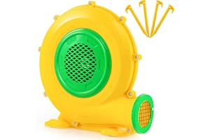 COSTWAY Ventilatore di Aria del Castello Gonfiabile, Soffiatore per Giochi Gonfiabili con Cavo di Alimentazione, per Castello Gonfiabile, Scivolo Acquatico e Giochi Gonfiabili (550W)