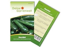 DEINE GARTENWELT Zucchini Black Beauty Samen - Cucurbita pepo - Zucchinisamen - Gemüsesamen - Saatgut für 8 Pflanzen