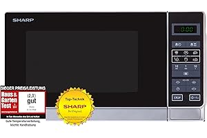Sharp R-242 INW Microondas 20L, Control Táctil, 800W, 800 W, 20 litros, Acier