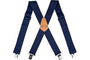 MELO WORK GEAR MELOTOUGH Bretelles réglables et élastiques en forme de X avec clips très solides pour homme 60 cm de large – Très résistantes